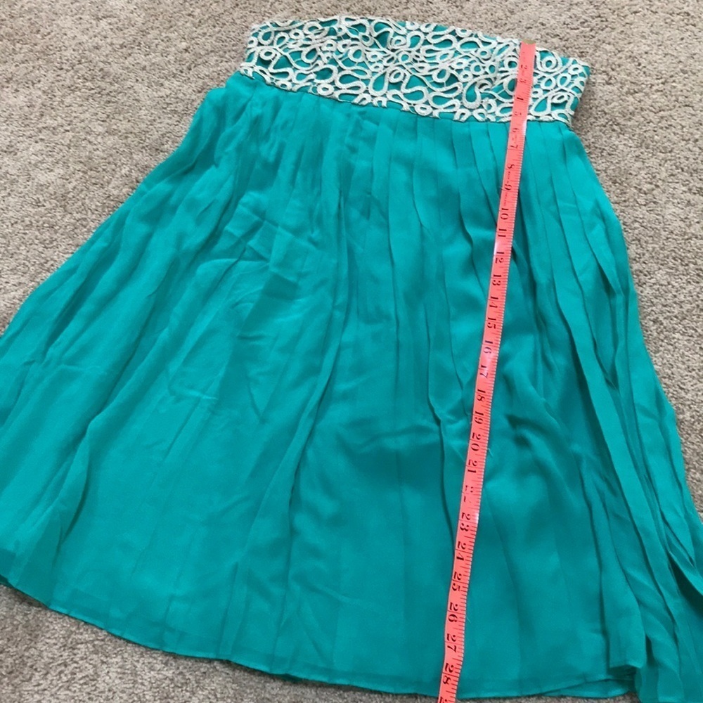LILLY PULITZER Size 4 silk Jillie strapless dress - Picture 7 of 8